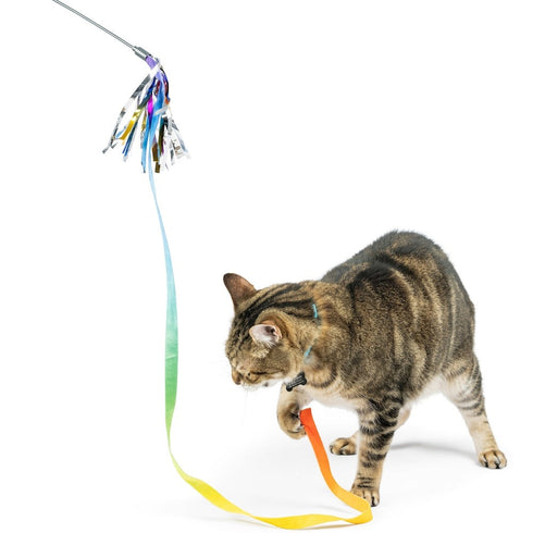 Huxley & Kent Dance & Lure Rainbow Cat Wand Toy Poudre Pet & Feed Supply 2